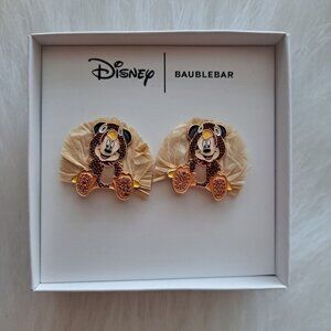 Disney X Baublebar Mickey Mouse Turkey Thanksgiving Holiday Fall Earrings